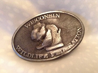 1981 WISCONSIN WILDLIFE FEDERATION TURKEY BELT BUCKLE LIMITED 1 OF 500 - Image 1 of 4