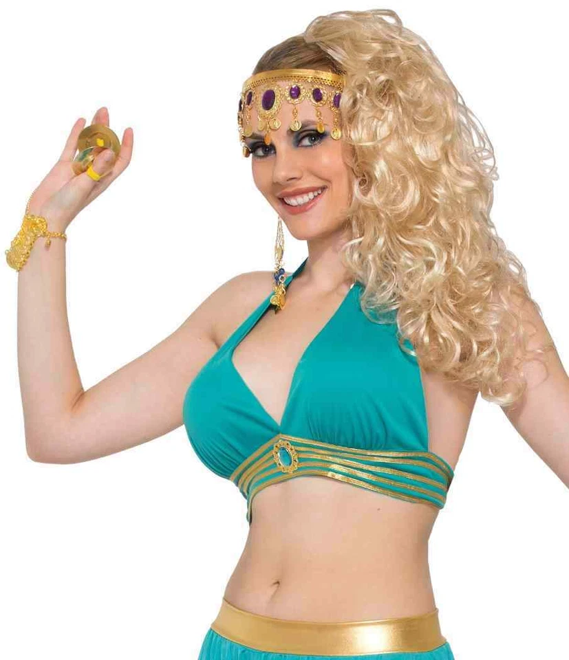 肚皮舞上衣阿拉伯哈伦万圣节性感成人服装配件 3 种颜色 — 第 1/2 张图片