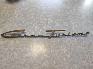Vintage Studebaker Gran Turismo Script Emblem Gold - Picture 1 of 2