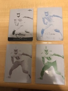 JUSTIN HUNTER ROOKIE 4 CARD LOT 2013 LEAF DRAFT MATRIX 1/1 PRINTING PLATE SP SET