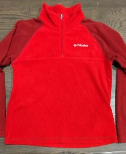 Columbia Fleece 1/4 Zip Youth Size Small (8) Red - Picture 1 of 3