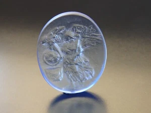 CERES or DEMETER blue Venetian glass Cameo*oval*28mmx22mm*loose unset stone - Bild 1 von 11