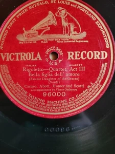 124.  QUARTET 78 RPM 12" Vintage Victrola US Label Shellac  LP - Picture 1 of 2