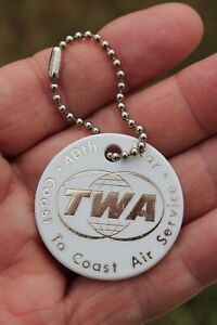 Vintage cool old key holder Airline TWA 40Th