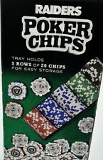 Las Vegas Raiders Poker Chips, 100 Piece NFL Casino Style Heavy Weight Quality