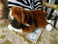 Animal Alley Toys R Us English Bull Dog Puppy 16"Stuffed Plush Brown & White EUC