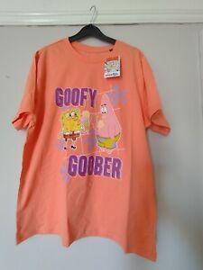 spongebob t shirt nickelodeon size  large bnwt Goofy Goober