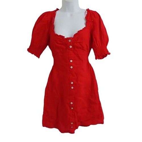 VALENTINO Abito Zara rosso Sweetheart piccolo bottone civettuola civettuola civettuola