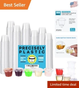 Multi-Purpose 1oz Disposable Cups with Airtight Lids - 1,000 Count for Sampling - Picture 1 of 11