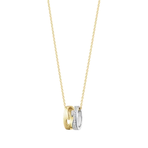 Georg Jensen. 18K Gold FUSION Pendant #1638 - with Pavé Set Diamonds. 0,22ct. - Picture 1 of 2