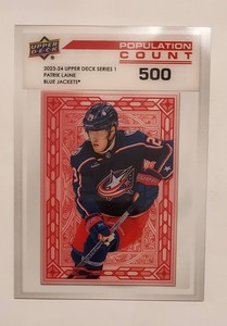 2023-24 Upper Deck Series 1 Population Count 500 #PC-8 Patrik Laine Blue Jackets