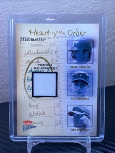 2003 Fleer Platinum Rafael/Alex/Ivan “Heart of the Order” /400- Texas Rangers