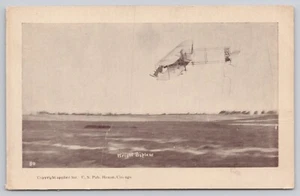 Avión de aviación temprana Wright Biplane Wright Flyer en vuelo, postal de la década de 1960 - Imagen 1 de 2
