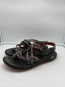 Chaco ZX2 Red Blue Pattern Classic Hiking Sandals Womens Size 9 - Picture 1 of 4