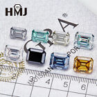 Emerald Cut Moissanite Multi Color VVS1 Step Cut Loose Gemstone Stones Jewelry