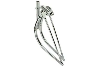 26" Bent Spring Lowrider Bicycle Bike Fork 1 " Chrome - Picture 1 of 1