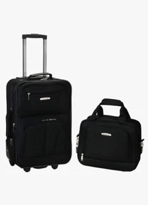 Rockland Pasadena Softside Spinner Wheel Luggage, Black, Carry-On 20-Inch - Picture 1 of 4