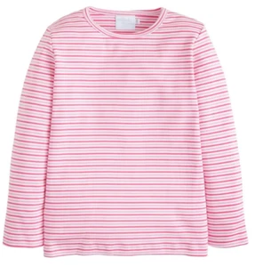 LITTLE ENGLISH Striped L/S Knit Top - Pink - NWT Girls 12 - Bild 1 von 1