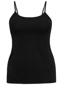 CAMISOLA NEGRA TALLA PLUS CON CORREAS AJUSTABLES - XL - Imagen 1 de 2