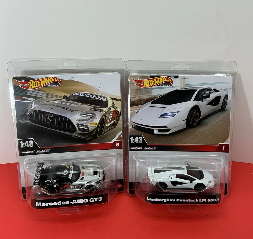 Hot Wheels Premium масштаб 1:43 Mercedes-AMG GT3, Lamborghini Countach лот из 2 - Изображение 1 из 4