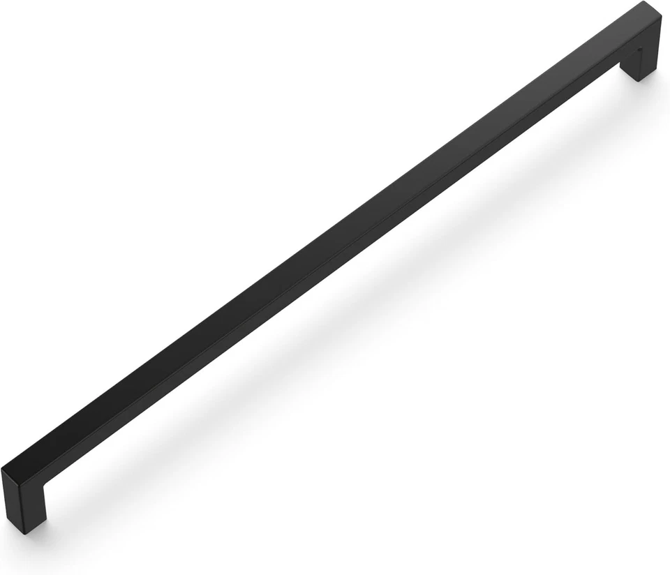 Tragaluz Hickory Hardware 18" (458 mm) Ctr a Ctr moderno tirador cuadrado HH075337-MB Foto 1 de 2