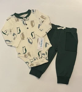 Carters Bebé Niño Ropa 9 Meses Pantalones Body Lindo Pingüino Conjunto 2 Piezas Conjunto - Imagen 1 de 4