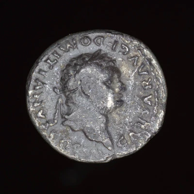 Roman Silver Coin -- Domitian Denarius - Image 1 of 2