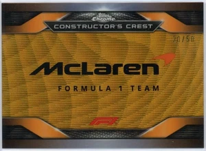 2023 Topps Chrome Formula 1 McLaren Gold Wave /50 Constructors Crest #CC-MCL - Bild 1 von 3