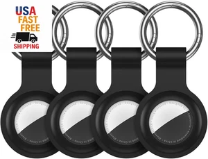 Kompatibel mit Airtag Halter Hülle Schlüsselanhänger 4er Pack, Silikon für Air Tags Schlüsselanhänger - Bild 1 von 12