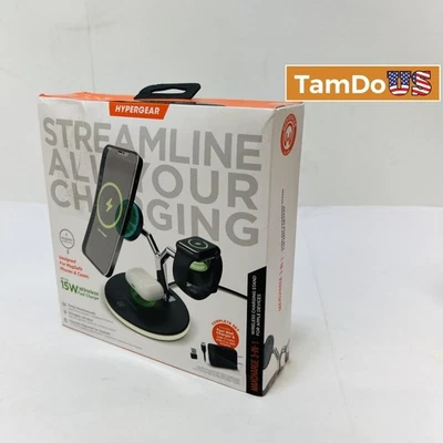 HyperGear MaxCharge 3-in-1 Wireless Charging Stand MagSafe 15W Fast - Image 1 of 4