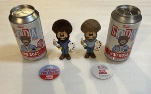 Bob Ross Funko Soda Flocked Chase & Common Vinyl Figures - Picture 1 of 2