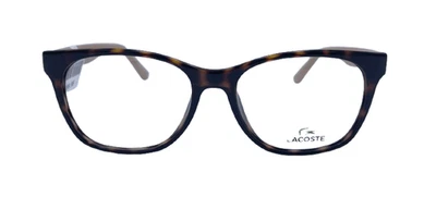 Anteojos Lacoste L2767 214 Marrón Habana Cuadrados Rima Completa Designados Foto 1 de 4