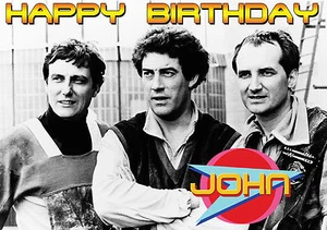 Blake's 7 Seven Blakes Happy Birthday PERSONALISED Greeting Card Avon Blake Vila - Picture 1 of 10