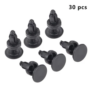 30X Black Nylon Windscreen Front Cowl Scuttle Panel Trim Clips Fit 8mm Hole - Picture 1 of 8