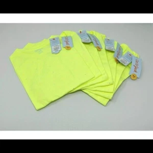 Cat & Jack Girls Toddlers T-shirts neon yellow Silver Glitter bundle of 7 tops - Picture 1 of 6