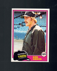 1981 Topps #315 Kirk Gibson Rookie RC Detroit Tigers NM (Z)