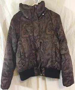 ZeroXposur Heavy Jacket w/ Detachable Hood Paisley Print Women's Size Large - Picture 1 of 11