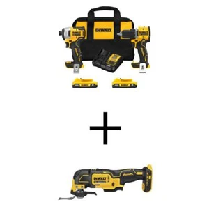 DEWALT ATOMIC Drill/Driver + Impact Driver Kit 20V MAX Li-Ion + Oscillating Tool - Picture 1 of 9