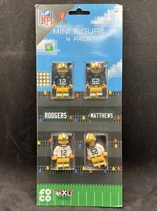Foco Brxlz Green Bay Packers Figure 4-Pack Rodgers Matthews - Picture 1 of 6