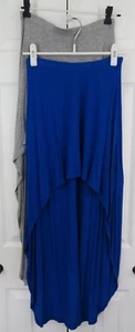 LOVE CULTURE Hi-Lo Skirts Gray & Blue Size Small -Travel Vacation Beach Set of 2 - Picture 1 of 13