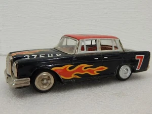 Ichiko Japan 7.5" Tin Friction Mercedes Benz 375HP Champion Flame Race Car Toy - Picture 1 of 10