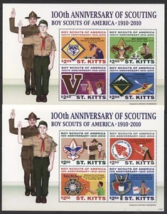 St Kitts 2010 100th Anniversary of Scouting 2 x MS, mint MNH - Picture 1 of 1