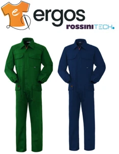 ROSSINI Tuta Tutone in Cotone Ignifugo FLAMMATEX Uomo Verde Blu da Lavoro A40116 - Imagen 1 de 4