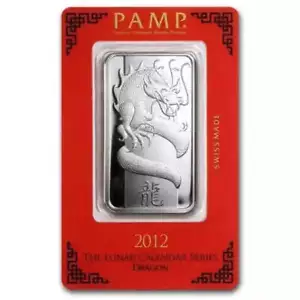 PAMP Suisse Dragon Silver Bar - 1oz Lunar Series - Picture 1 of 2