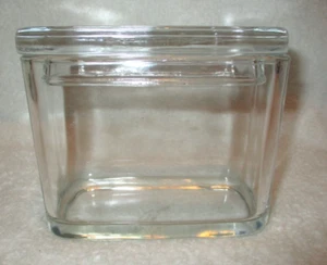 Vintage ~ Glasbehälter ~ Deckel ~ Glas ~ rechteckige Form ~ Vor 2000 - Bild 1 von 12
