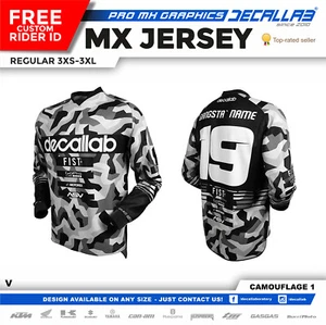 Camiseta de carreras Decallab Motocross MX BMX DH - Imagen 1 de 7