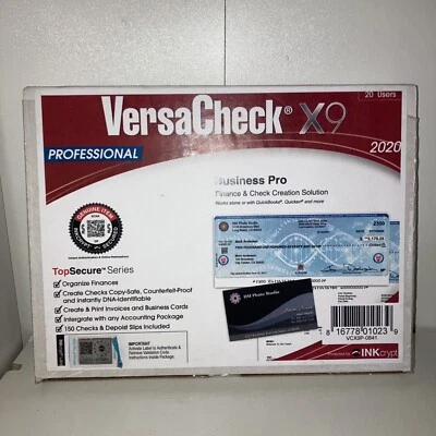 VersaCheck X9 Profession 2020 20 Users Business Pro TopSecure Series - Image 1 of 4