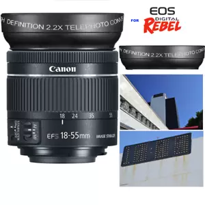 DEDICATED 2X TELEPHOTO ZOOM LENS FOR FOR Canon EF-S 18-55mm f/4-5.6 IS STM Lens - Picture 1 of 9