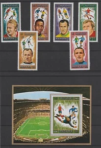 1970 Manama Football Mexico 70 - 6 Val. + BF MNH MF96435 - Picture 1 of 1