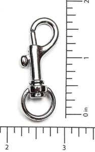 Mini Metal Clasps Swivel Trigger Clips Snap Hooks 1.75” length, 3/8” swivel hook - Picture 1 of 2